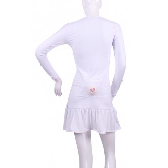 NEW LOVE LOVE TENNIS long sleeve monroe tennis dress in soft white - Picture 5 of 5